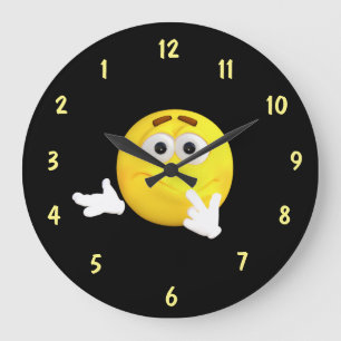 Rückwärtswahl für verwirrte Gesichter Große Wanduhr