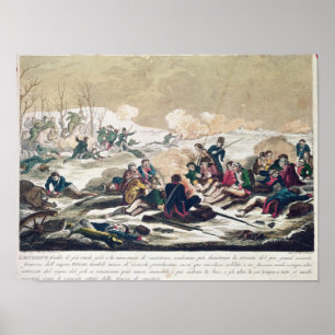 Rückzug aus Moskau, eingraviert von J. Hassell Poster