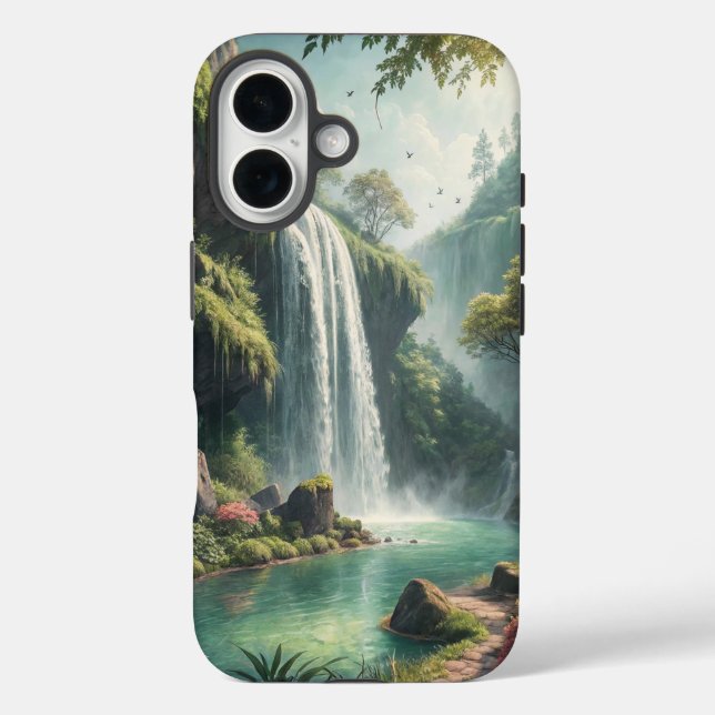 Rückzug des verzauberten Wasserfalls Case-Mate iPhone Hülle (Rückseite)