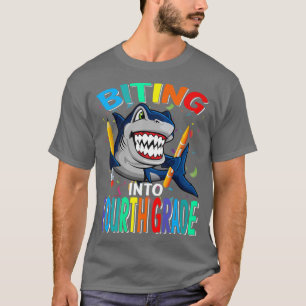 Rückzug in die vierte Klasse bis zur Schwarzhais-M T-Shirt