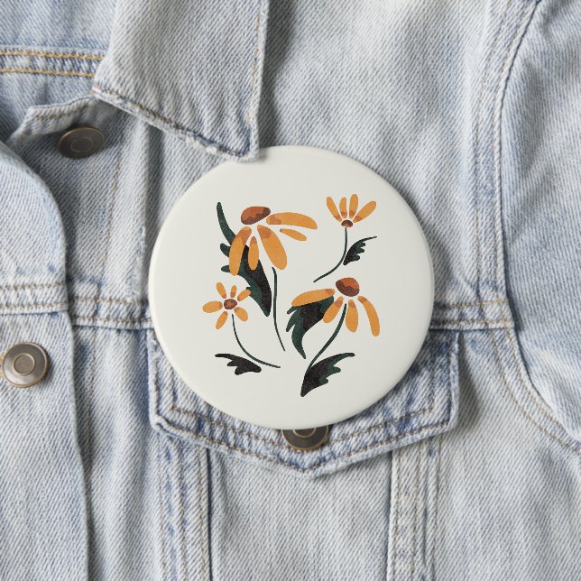 Rudbeckia Hirta Black-Mit Augen Susan-Ästhetische  Button (Beispiel)