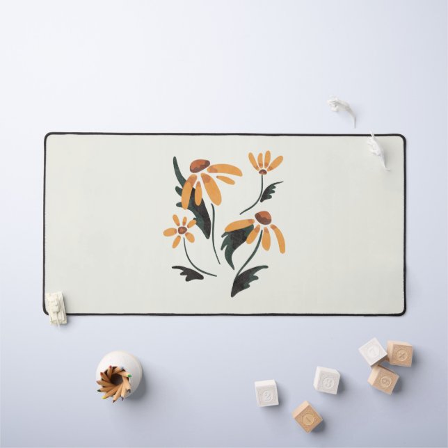 Rudbeckia Hirta Black-Mit Augen Susan-Ästhetische  Schreibtischunterlage (Kindertisch)