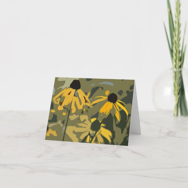 Rudbeckias Blank Notecard Karte (Vorderseite)