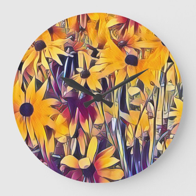 RUDBECKIAS GROßE WANDUHR (Vorderseite)