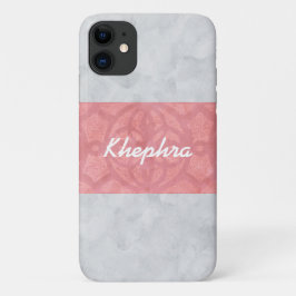 Ruddy Pink Batik Gray Name Case-Mate iPhone Hülle