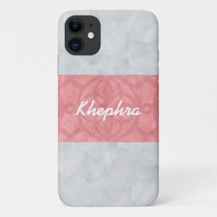 Ruddy Pink Batik Gray Name Case-Mate iPhone Hülle