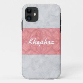 Ruddy Pink Batik Gray Name Case-Mate iPhone Hülle
