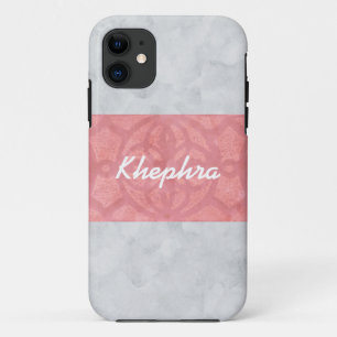 Ruddy Pink Batik Gray Name Case-Mate iPhone Hülle