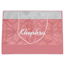 Ruddy Pink Batik Gray Name Große Geschenktüte