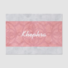 Ruddy Pink Batik Gray Name Seidenpapier