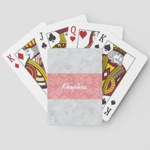 Ruddy Pink Batik Gray Name Spielkarten
