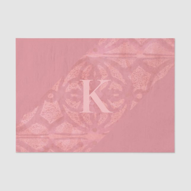 Ruddy Pink Batik Letter Seidenpapier (Vorderseite)