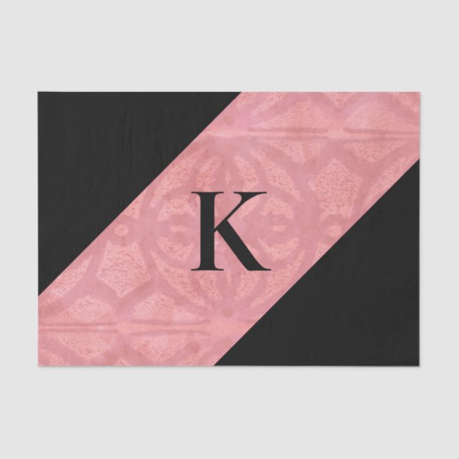 Ruddy Pink Batik Letter Seidenpapier (Vorderseite)