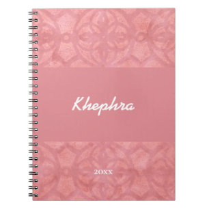 Ruddy Pink Batik Name and Year Notebook Notizblock