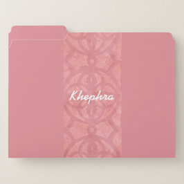 Ruddy Pink Batik Name Mit Monogramm Papiermappe