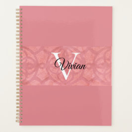 Ruddy Pink Batik Name Mit Monogramm Planer