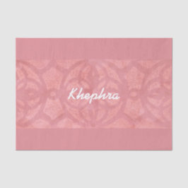 Ruddy Pink Batik Name Mit Monogramm Seidenpapier