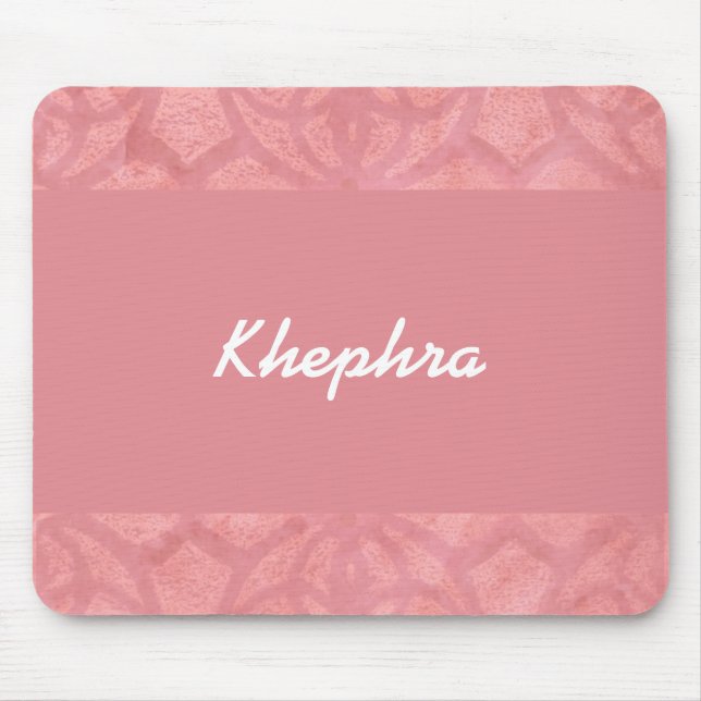 Ruddy Pink Batik Name Mousepad (Vorne)
