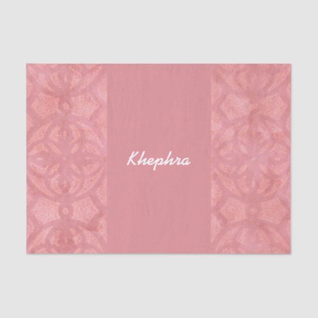 Ruddy Pink Batik Name Seidenpapier (Vorderseite)