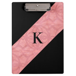 Ruddy Pink Batik und Black Letter Klemmbrett
