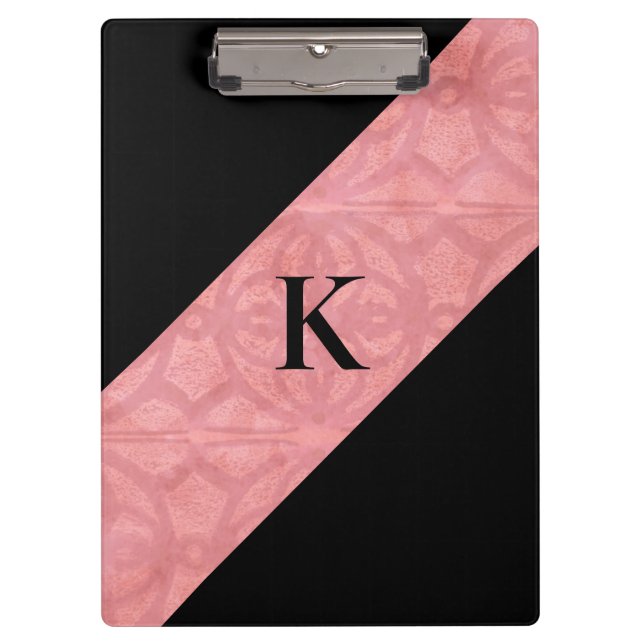 Ruddy Pink Batik und Black Letter Klemmbrett (Vorderseite)