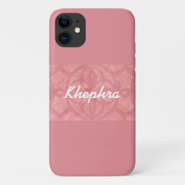 Ruddy Pink Batik und Blue Watercolor Name Case-Mate iPhone Hülle