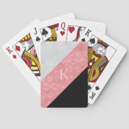 Ruddy Pink Batik und Graufarbenbrief Spielkarten