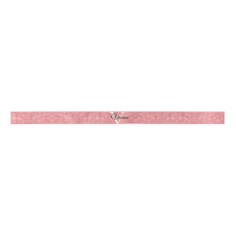 Ruddy Pink Watercolor Monogram Name Satinband