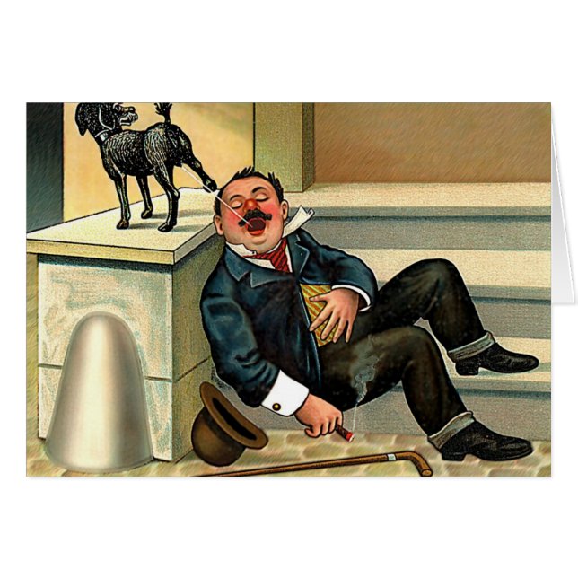 RUDE AWAKENING - Vintage Hundekunst (Vorderseite (Horizontal))