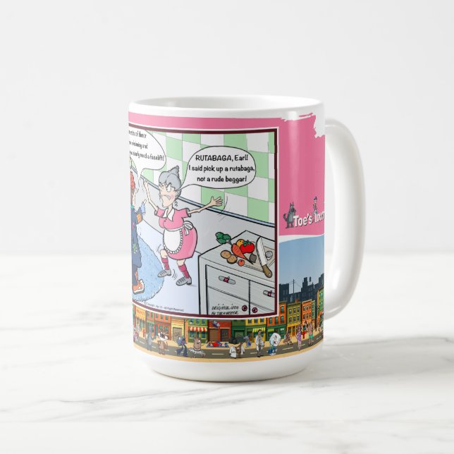 Rude Beggar | Literal Wordplay Humor Classic Kaffeetasse (VorderseiteRechts)
