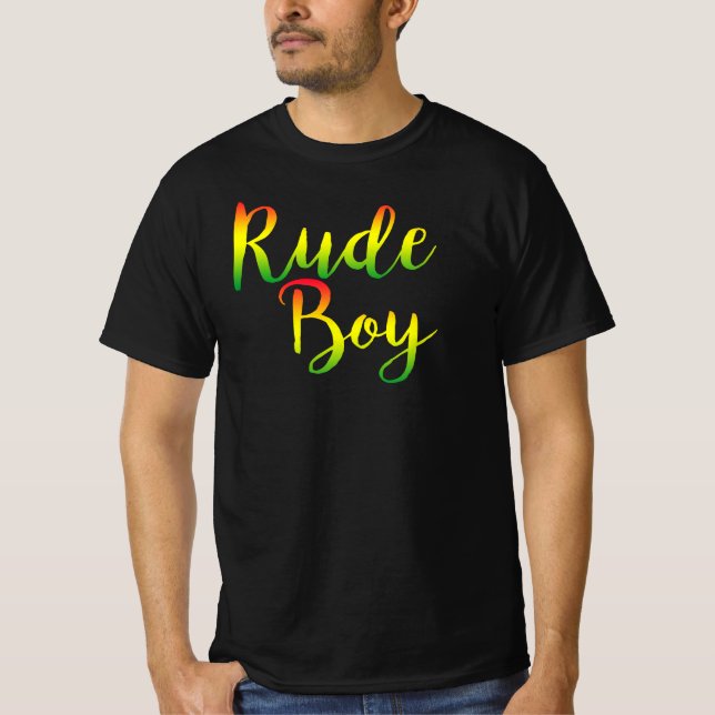 Rude Boy - G00d Vibes Nur Rasta Reggae Roots T-Shi T-Shirt (Vorderseite)
