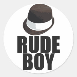 Rude Boy Runder Aufkleber