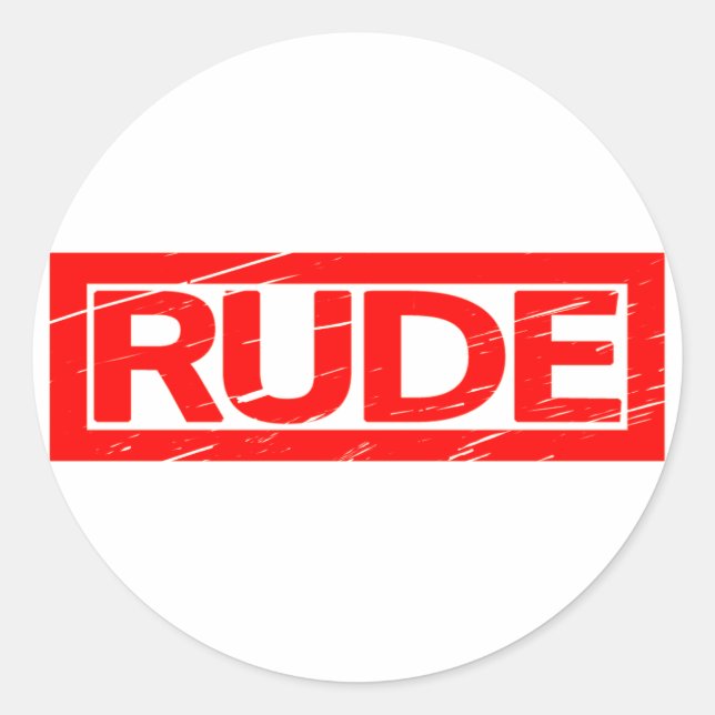 Rude-Briefmarke Runder Aufkleber (Vorderseite)