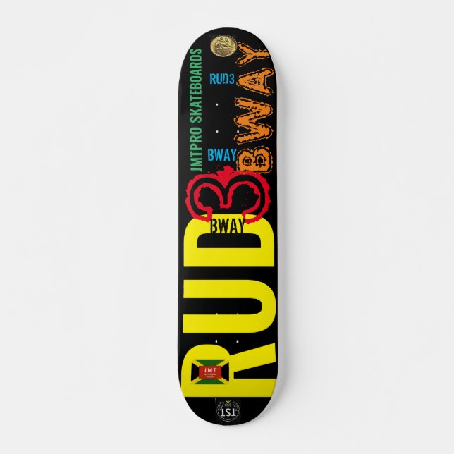 RUDE BWAY JMT 7 3/4" Skateboarddecke Skateboard (Vorne)