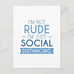 Rude der sozialen Distanz Postkarte