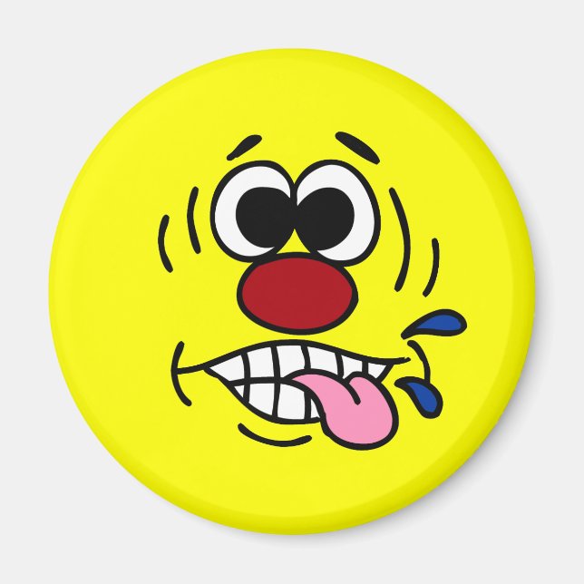 Rude Face Grumpey Magnet (Vorne)