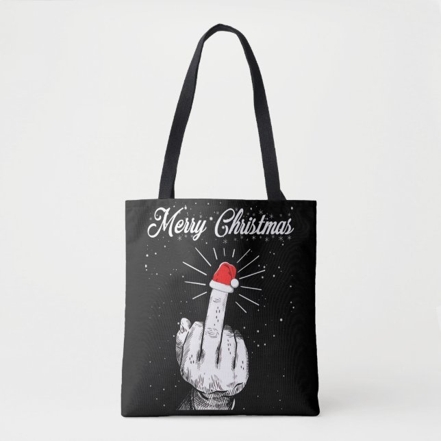 Rude frohe Weihnachten Mittelfinger Xmas Ugly (Vorderseite)