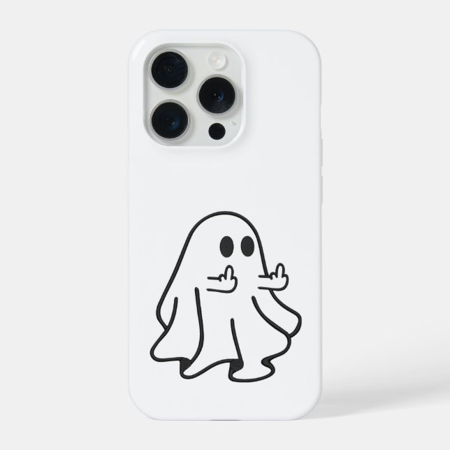 Rude Ghost – Funny Offensive Halloween iPhone Case Hülle (Rückseite)