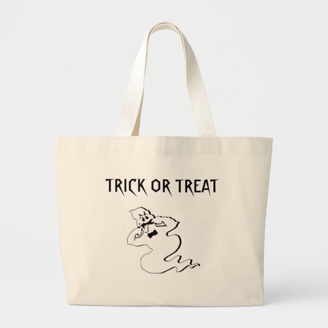 Rude Ghost - Trick oder Treat Jumbo Stoffbeutel (Vorne)