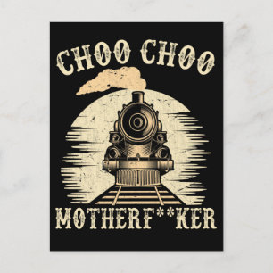 Rude Railroad Zitat Lokomotive Trainspotter Zug Postkarte