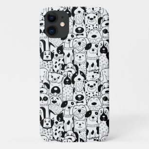 Rudel Hunde Schwarz Weiß Handyhülle Case-Mate iPhone Hülle