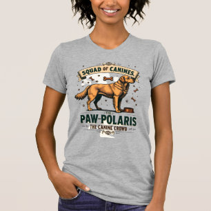 Rudel Hunde Vintage-Hund-Wortspiel Grafik mit Gold T-Shirt