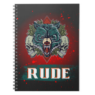 Rudel, Schädel und Bär Notizblock