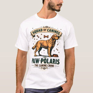 Rudel von Hunden Vintage-Hund-Wortspiel-Grafik mit T-Shirt
