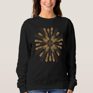 Ruder Mandala Kayak Kanu & Bootsdesign Sweatshirt