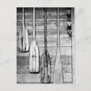 Ruder sind an einem Holzschuppen in Big Cypress au Postkarte