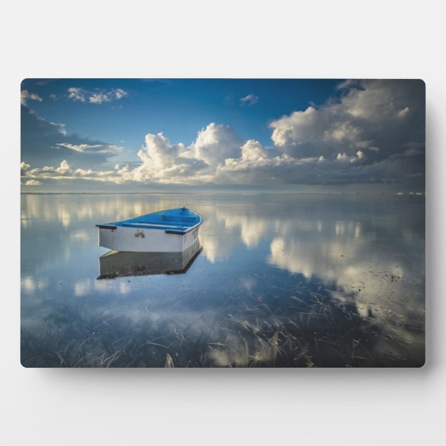 Ruderboot auf dem Wasser Fotoplatte (Vorderseite)