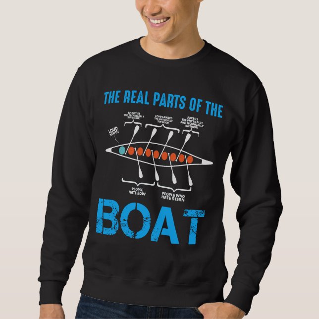 Ruderboot Geschenk für Kanufahrer Kajak Wasserspor Sweatshirt (Vorderseite)