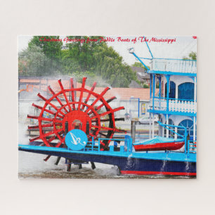 Ruderboot Mississippi.Weihnachtsgrüße Puzzle