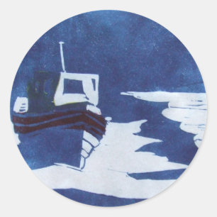 Ruderboot Runder Aufkleber